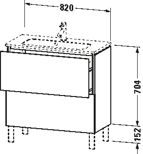 Vanity unit floorstanding, LC6674