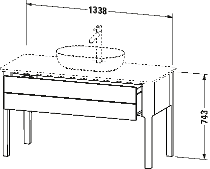 Console vanity unit floorstanding, LU9561