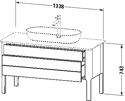Console wastafelonderbouw staand, LU9566