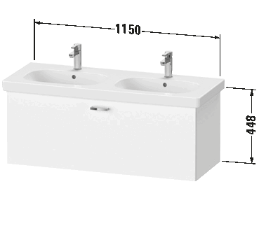 Vanity unit wall-mounted, XB6073