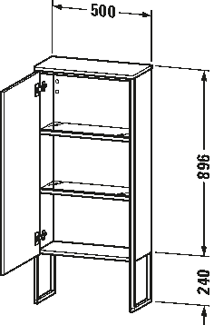 Semi-tall cabinet, XS1304 L/R