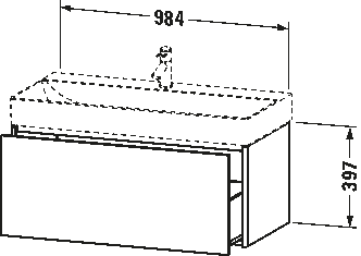 Mueble bajo lavabo suspendido, XS4063