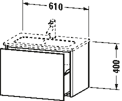 Mueble bajo lavabo suspendido, XS4065
