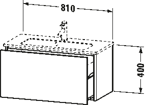 Vanity unit wall-mounted, XS4066