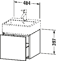 Vanity unit wall-mounted, XS4092