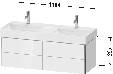 Vanity unit wall-mounted, XS4164