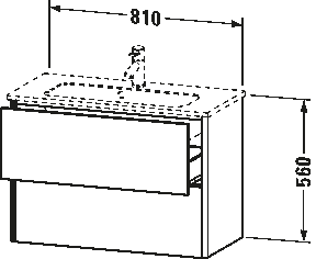 Závěsná skříňka pod umyvadlo, XS4166