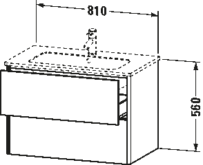 Vanity unit wall-mounted, XS4172