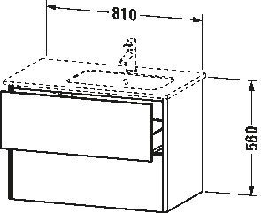 Vanity unit wall-mounted, XS4177