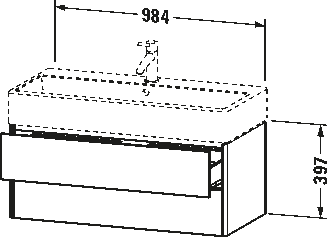 Vanity unit wall-mounted, XS4196