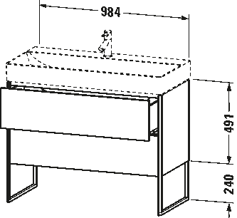 Vanity unit floorstanding, XS4444