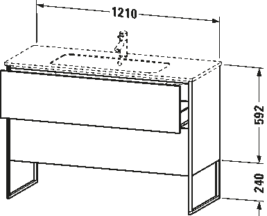 Vanity unit floorstanding, XS4448