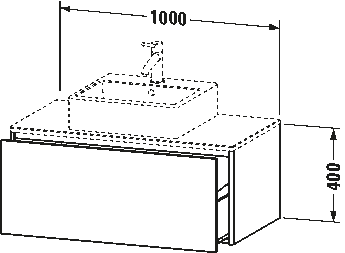 Mueble bajo lavabo para encimera, XS4901