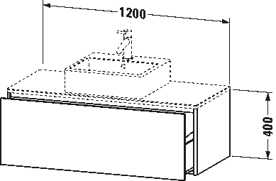 Mueble bajo lavabo para encimera, XS4902