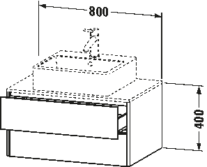 Mueble bajo lavabo para encimera, XS4910