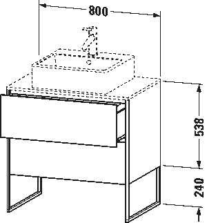 Console wastafelonderbouw staand, XS4920