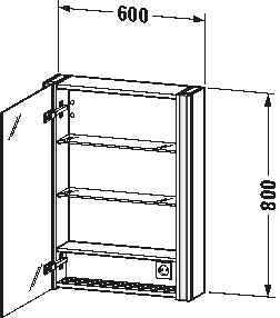 Mirror cabinet, XS7111 L/R