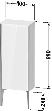 Semi-tall cabinet, XV1305 L/R