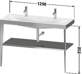 c-bonded set with metal console, XV4718 O
