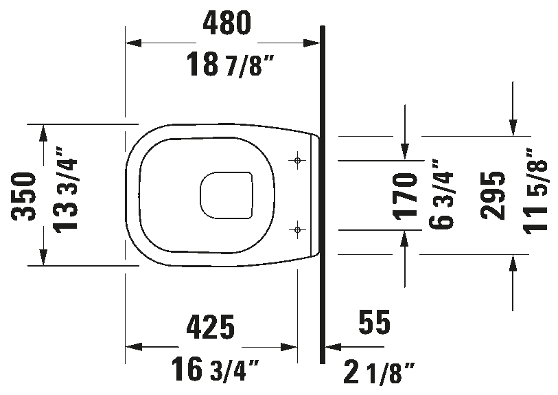 אסלה תלויה על הקיר Compact, 221109