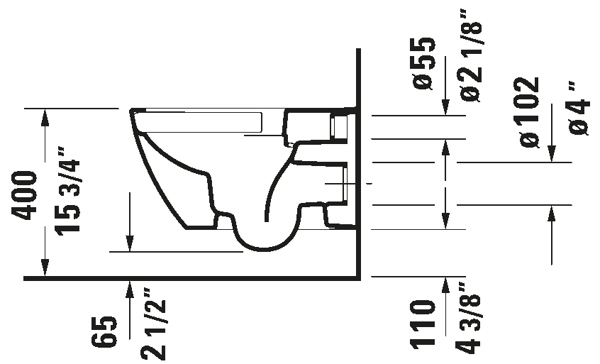 Wall Mounted Toilet, 222209