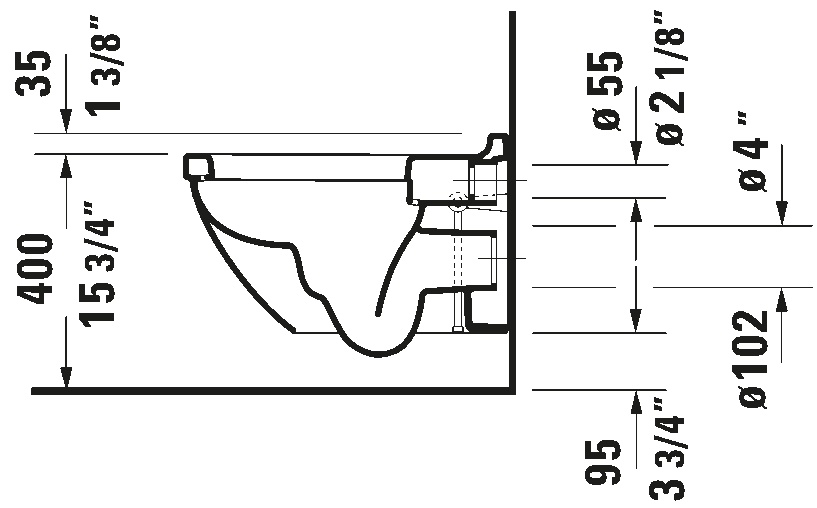 Wall Mounted Toilet, 222509