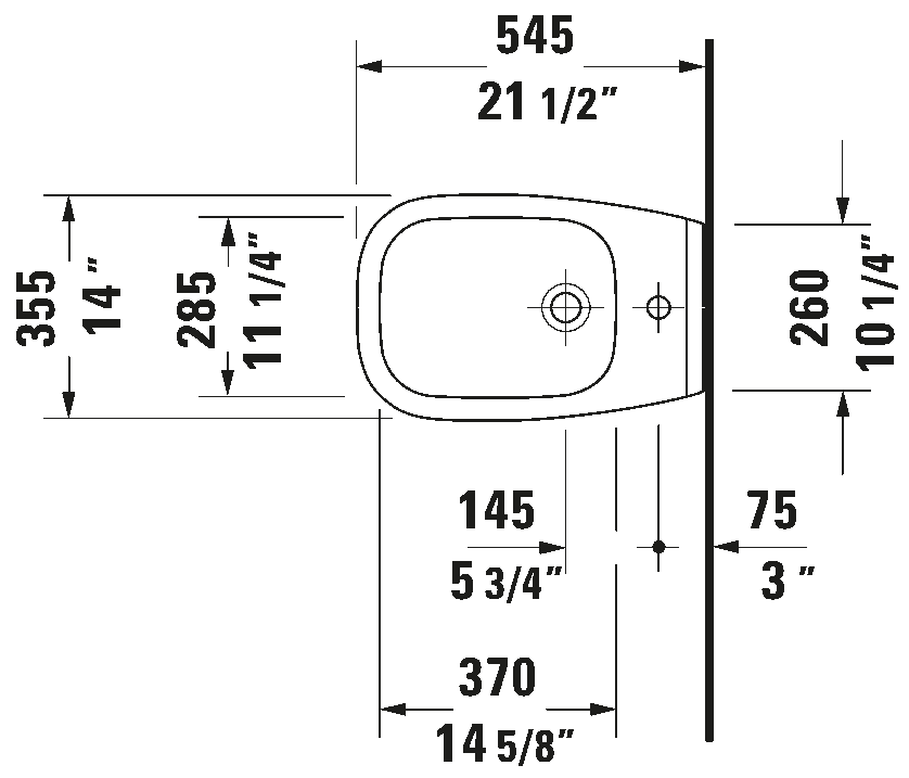 Bidet suspendu, 225715