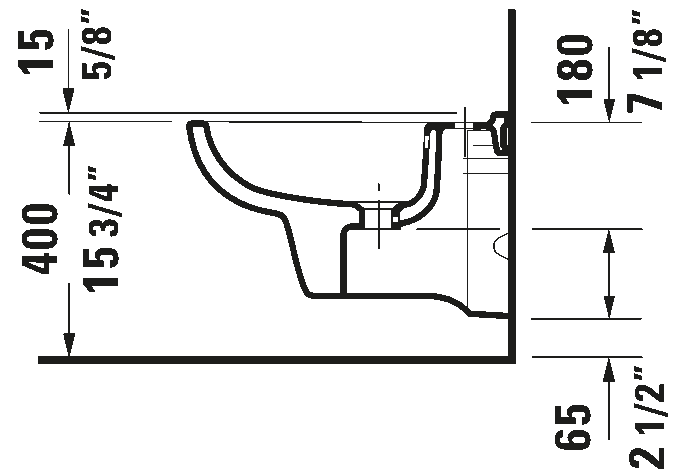 Wall-mounted bidet, 225715