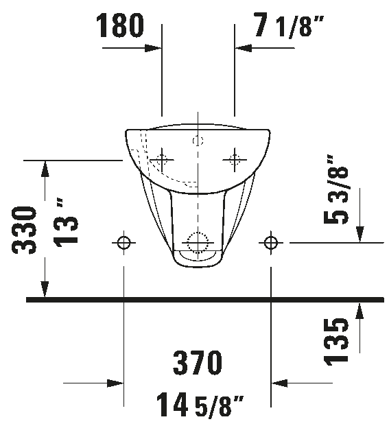 Wall-mounted bidet, 225715