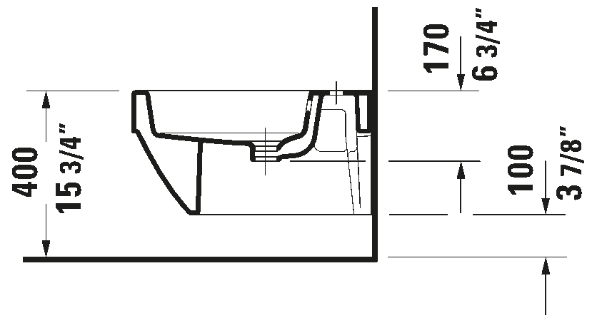 Vægmonteret bidet, 227415