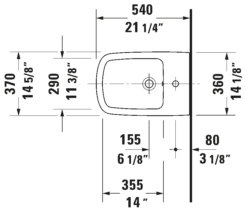 Bidet suspendu, 228215