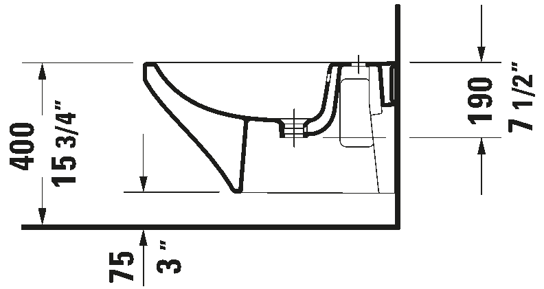 Bidet suspendu, 228615