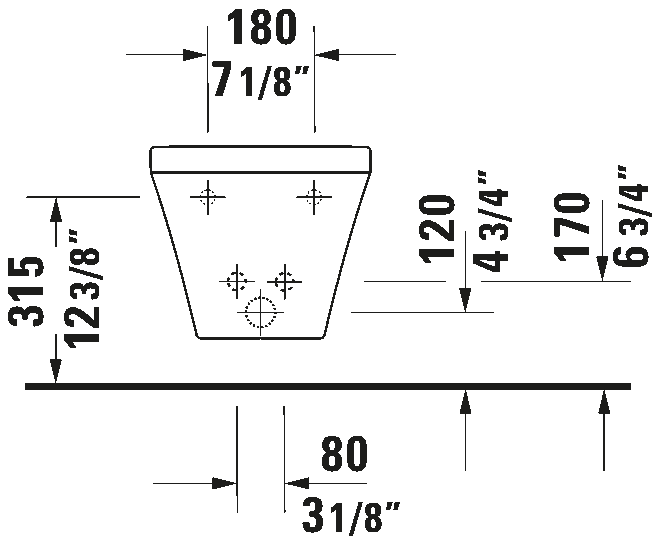 Bidet suspendu, 228615