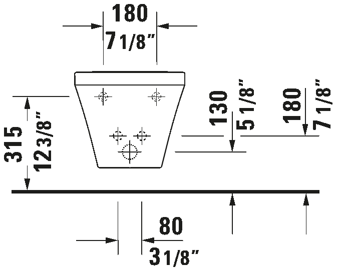 Bidet suspendu, 228715