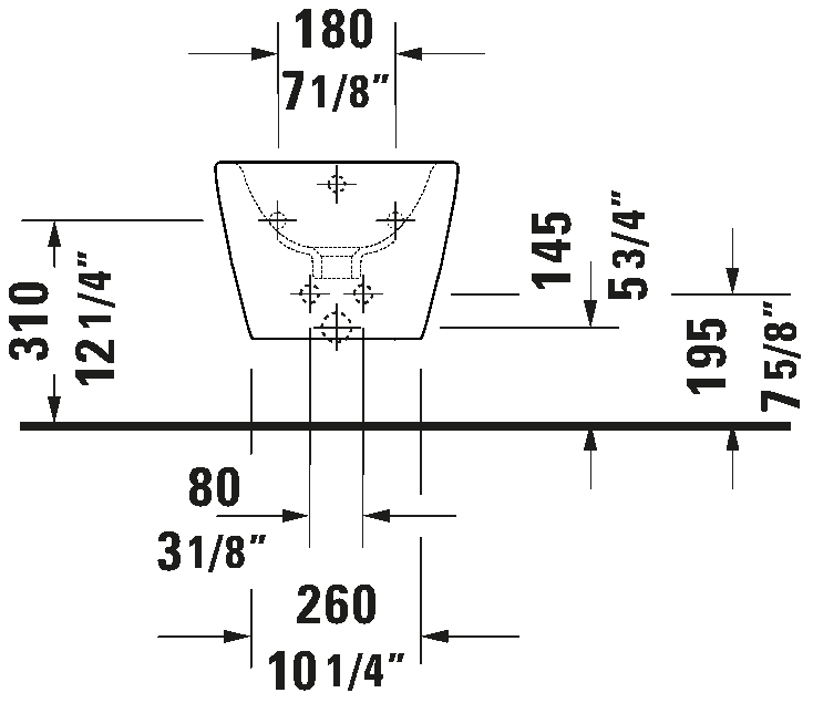 Bidet suspendu, 229415