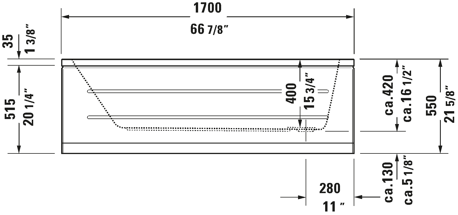 Badewanne, 700100