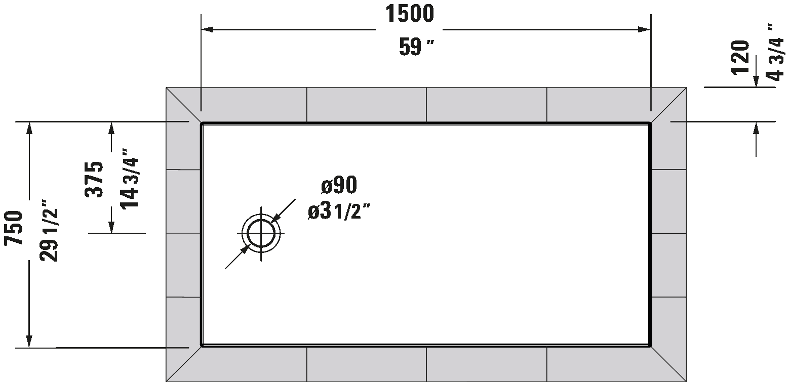 淋浴底盘, 720204