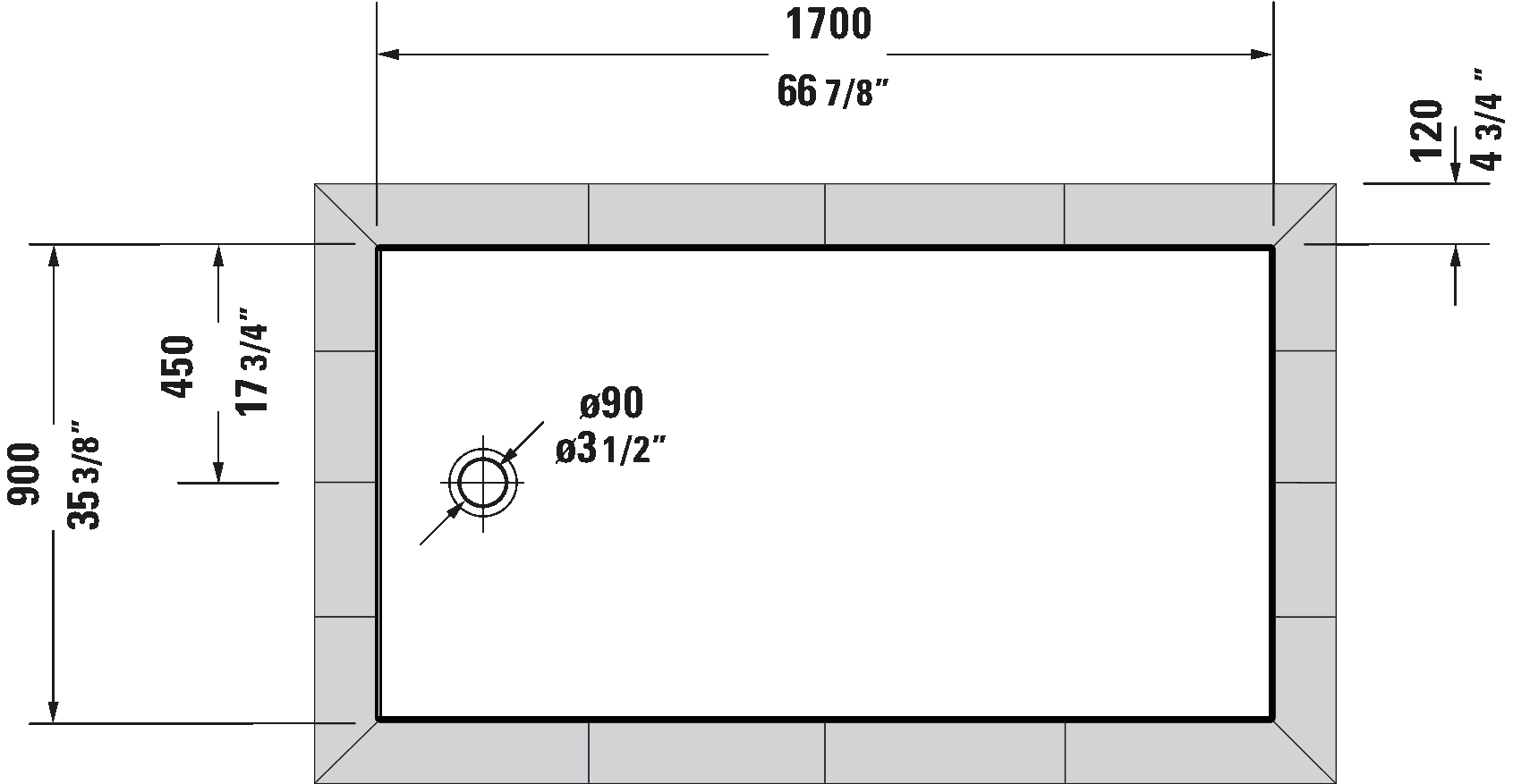 Shower tray, 720212