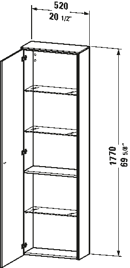 Tall cabinet, BR1321 L/R