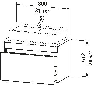 Underskåp för bänkskiva väggmonterat, DS5302