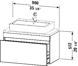 Console wastafelonderbouw hangend, DS5303