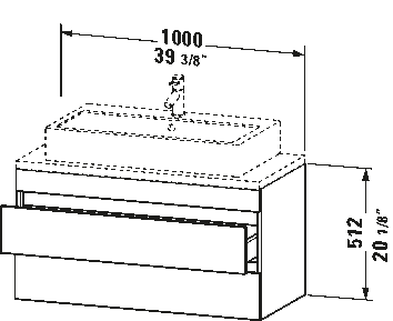 Console wastafelonderbouw hangend, DS5309