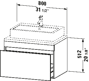 Console wastafelonderbouw hangend, DS5312