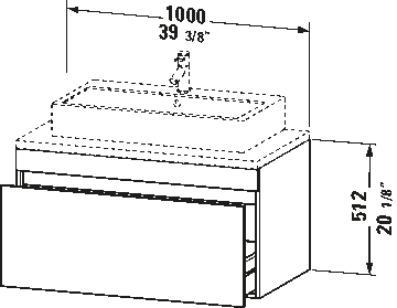 Mueble bajo lavabo para encimera, DS5314