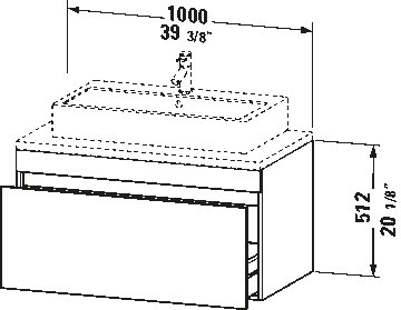 Konsolenwaschtischunterbau wandhängend, DS5314