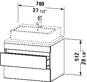 Mueble bajo lavabo para encimera, DS5316