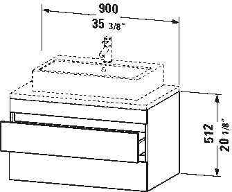 Console wastafelonderbouw hangend, DS5318