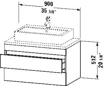 Konsolenwaschtischunterbau wandhängend, DS5318