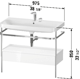 c-shaped Set mit Metallkonsole und Schubkasten, HP4843 E/N/O
