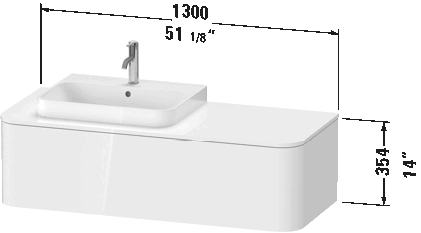 Mueble bajo lavabo para encimera, HP4942 L/M/R
